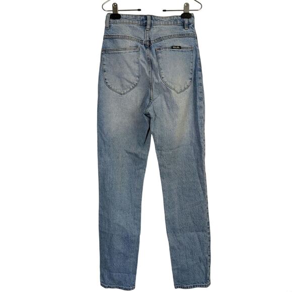 Rollas High Rise Slim Dusters Denim Jeans Womens 26 Light Wash Retro Classic - Picture 2 of 9